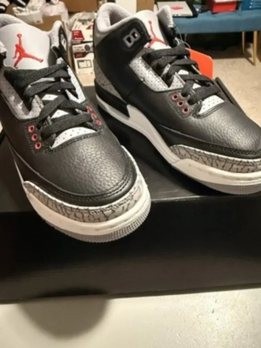 Nike Air Jordan 3 Retro OG Black Cement 2018 854261-001 GS Youth 4.5Y